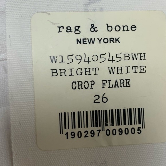 rag & bone bright white crop flare 26 - Picture 8 of 9